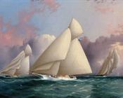 Yacht Sappho Beating to the Wind - 詹姆斯·E·巴特斯沃思